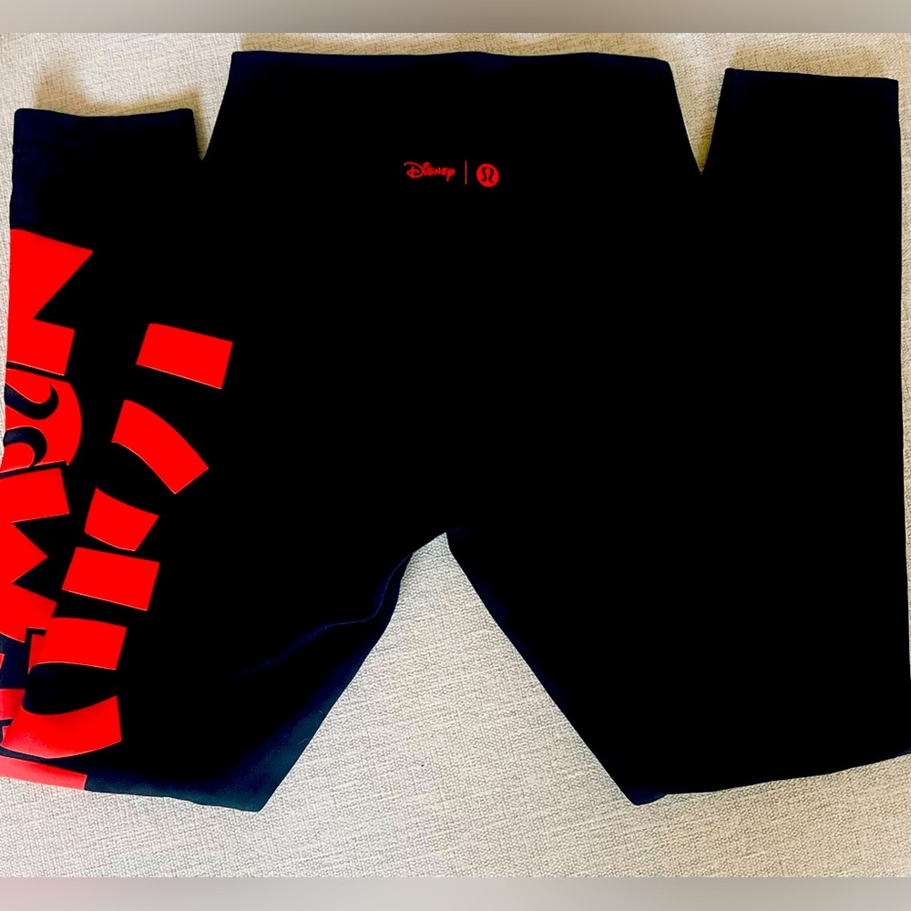 lululemon Disney Black and Red Leggings